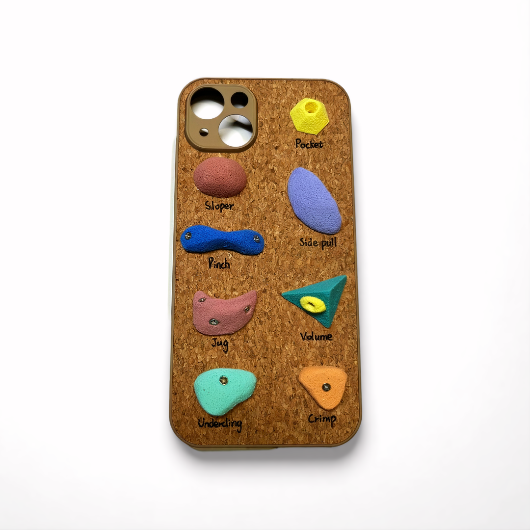 Another view of the phone case showing its slim profile and unique texture