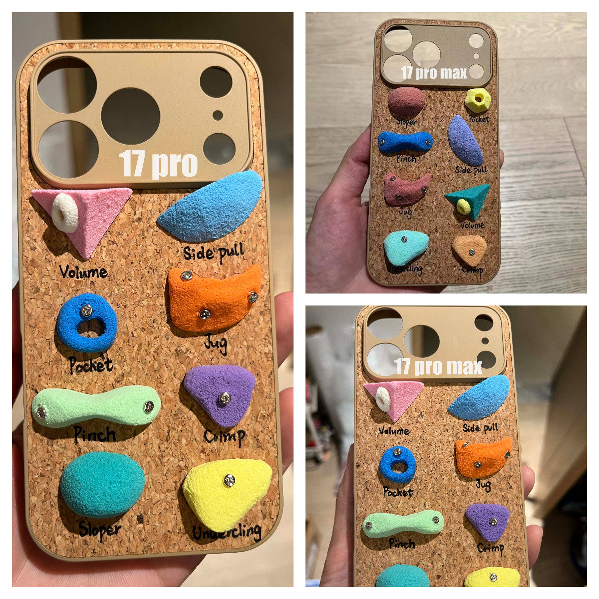 The Rock Climbing Grip Phone Case adds a playful and functional look