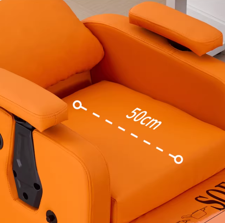 A person comfortably relaxing in the Gamer Dream Recliner