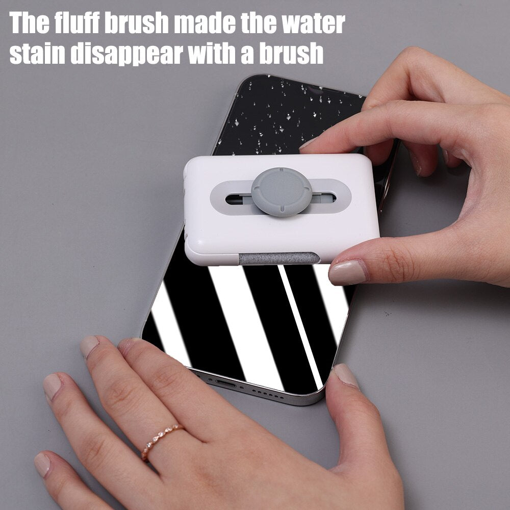 All the features of the 6in1 retractable cleaning brush shown together