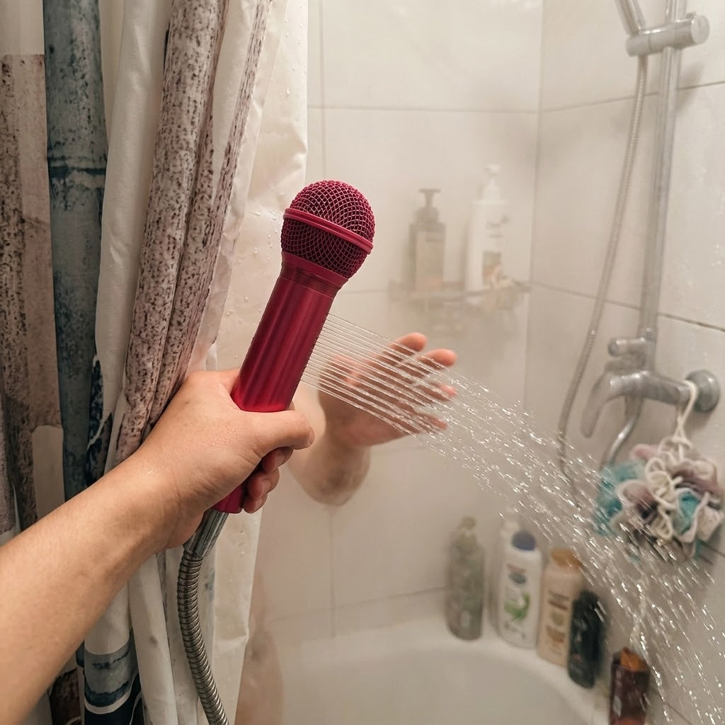 Dimensions of the Karaoke Microphone Shower Head