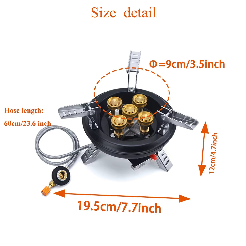 Preparing food with the portable stove