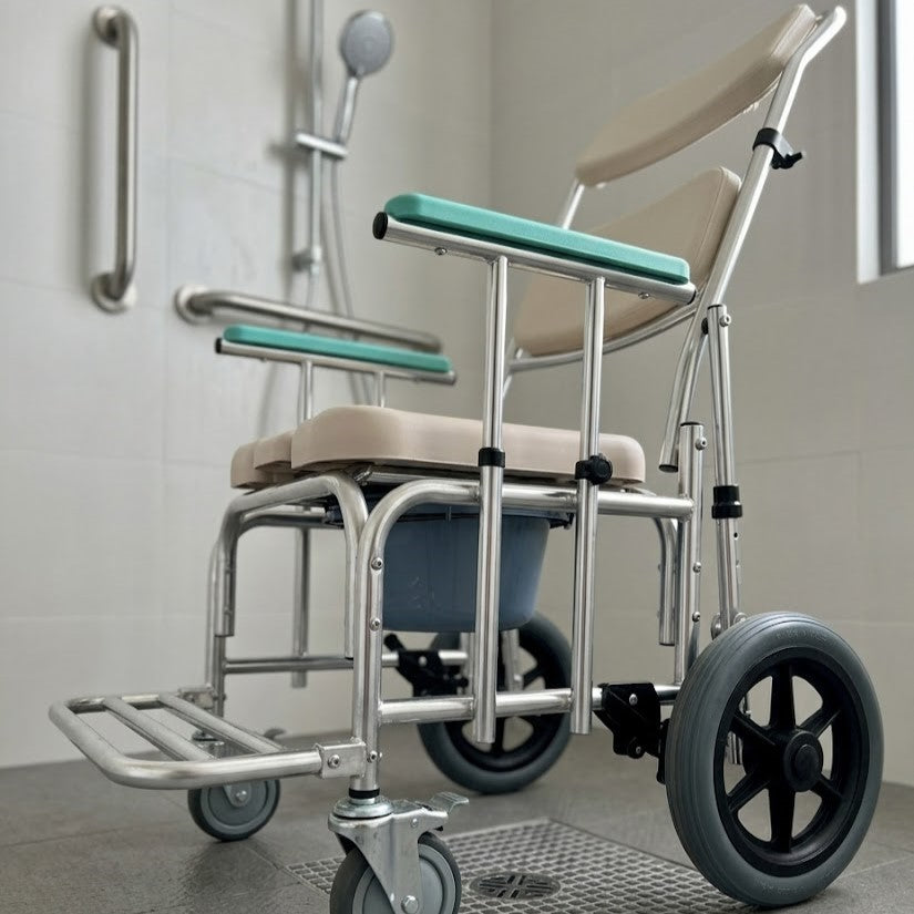 Waterproof shower chair functionality for safe bathing