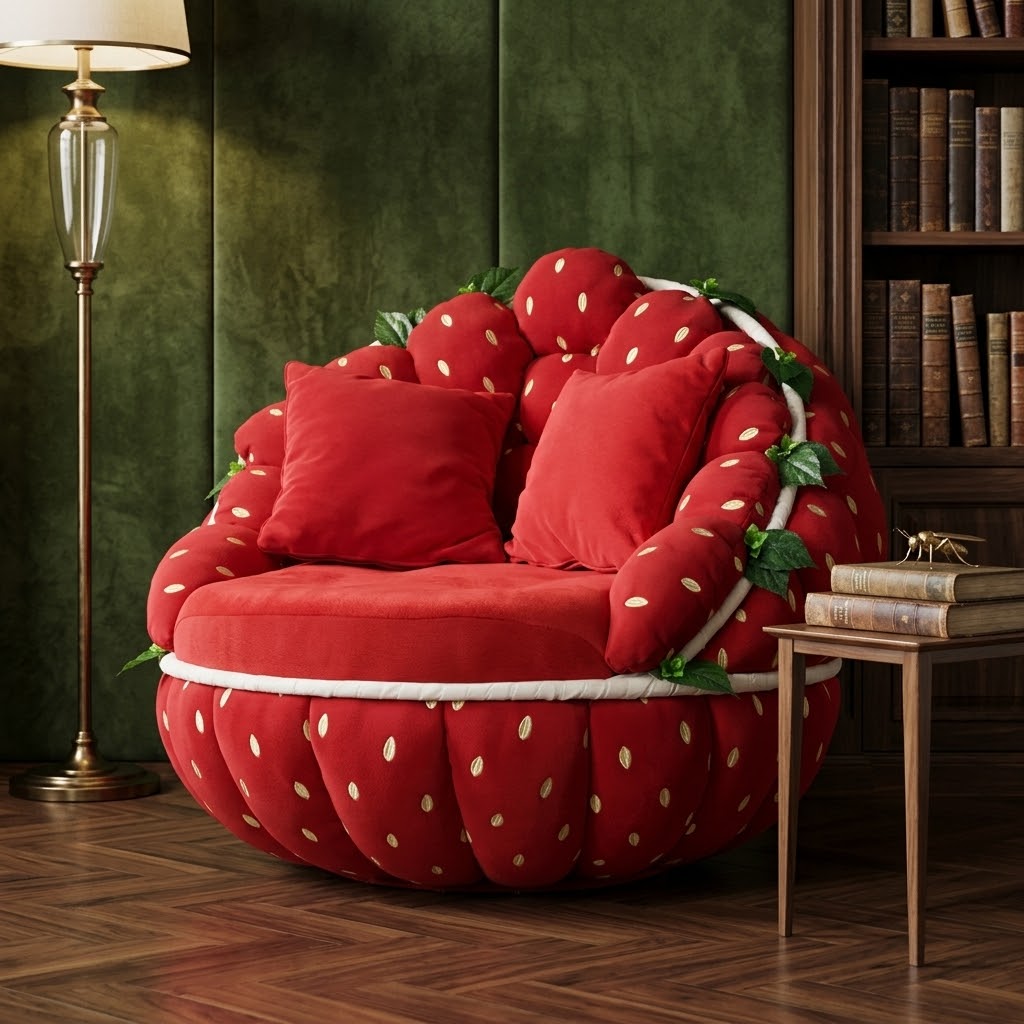 Strawberry Lounge Sofa as a creative gift for a bedroom