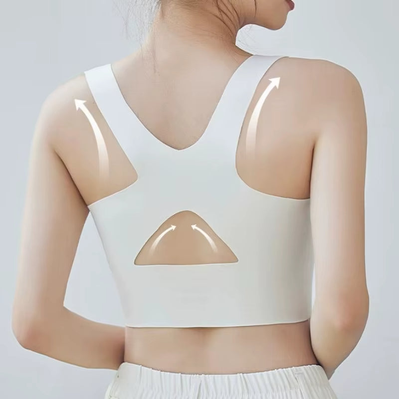 Detailed view of the supportive cross-back design