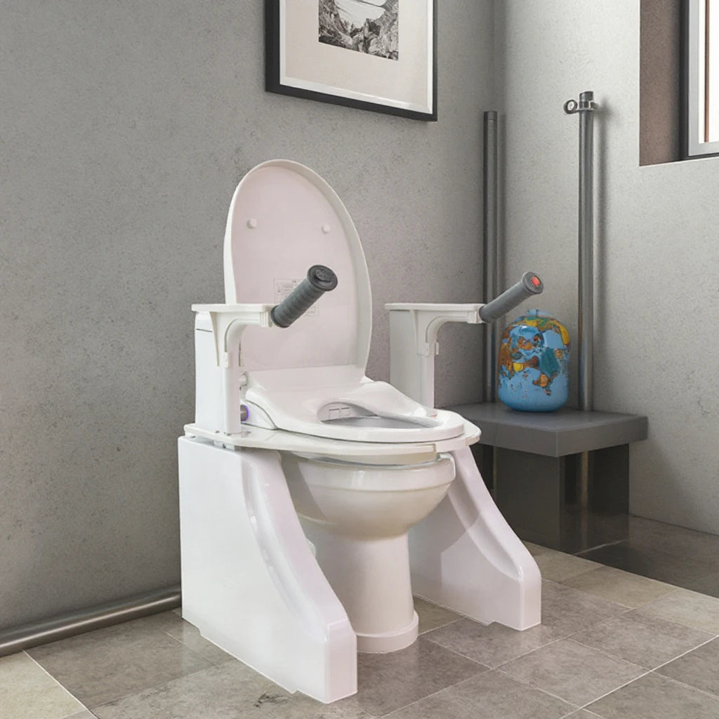 Diagram showing the multi-functional bidet features of the smart seat