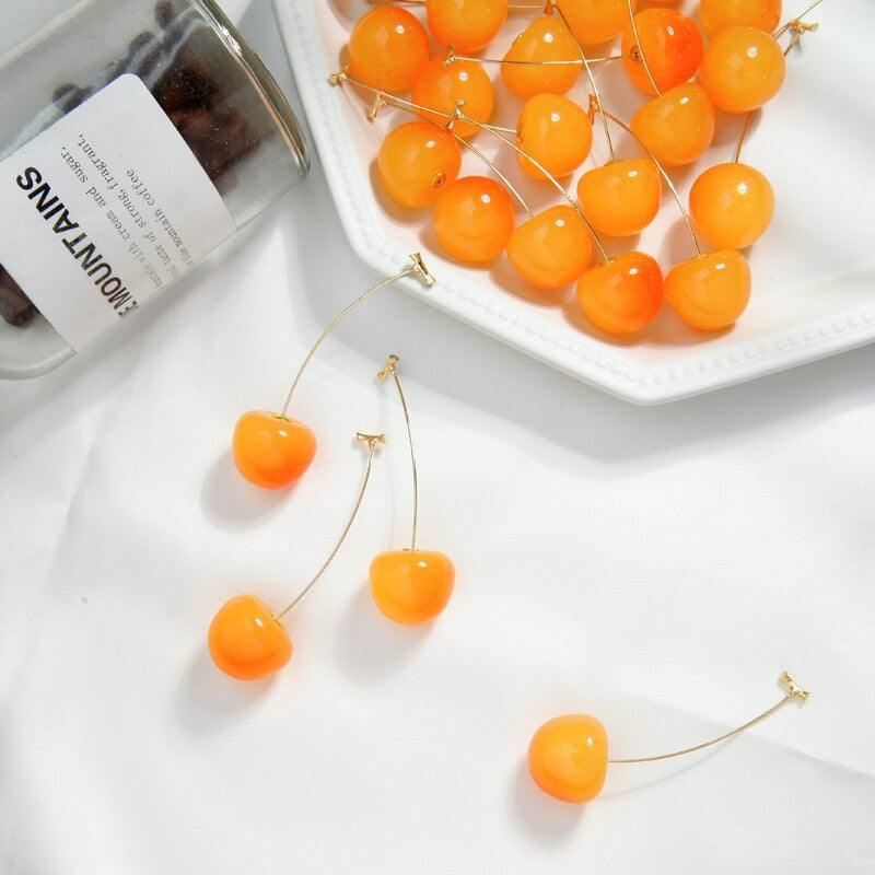 Detailed view of the Cherry Fruit European Style Earrings design
