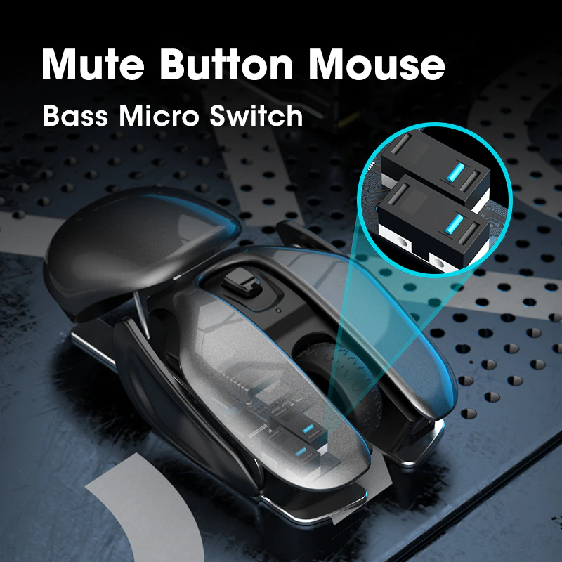 User holding the comfortable and stylish rechargeable gaming mouse
