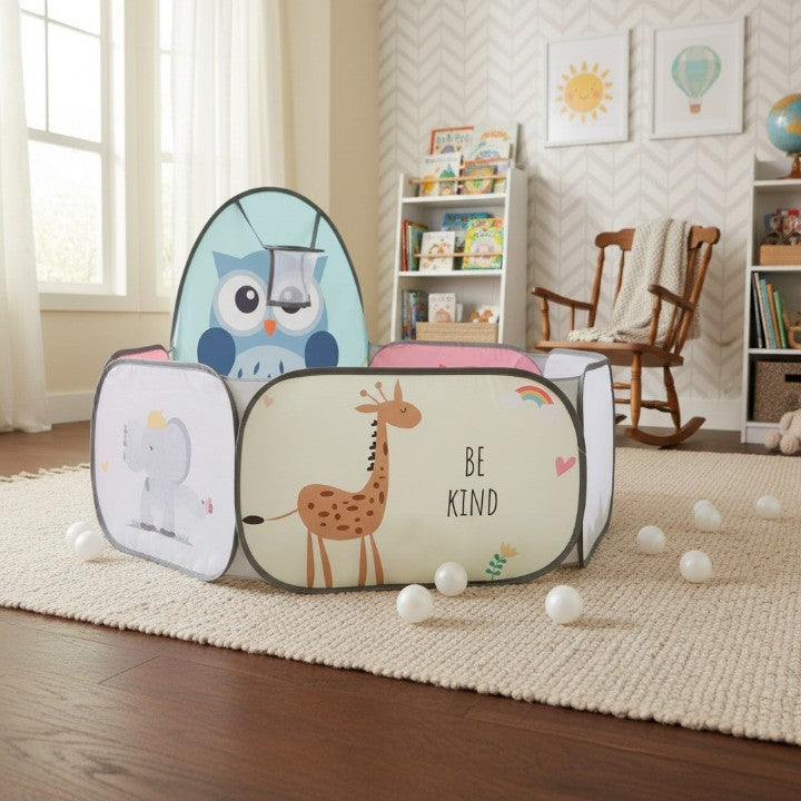 A detailed view of the durable material and construction of the foldable play pool