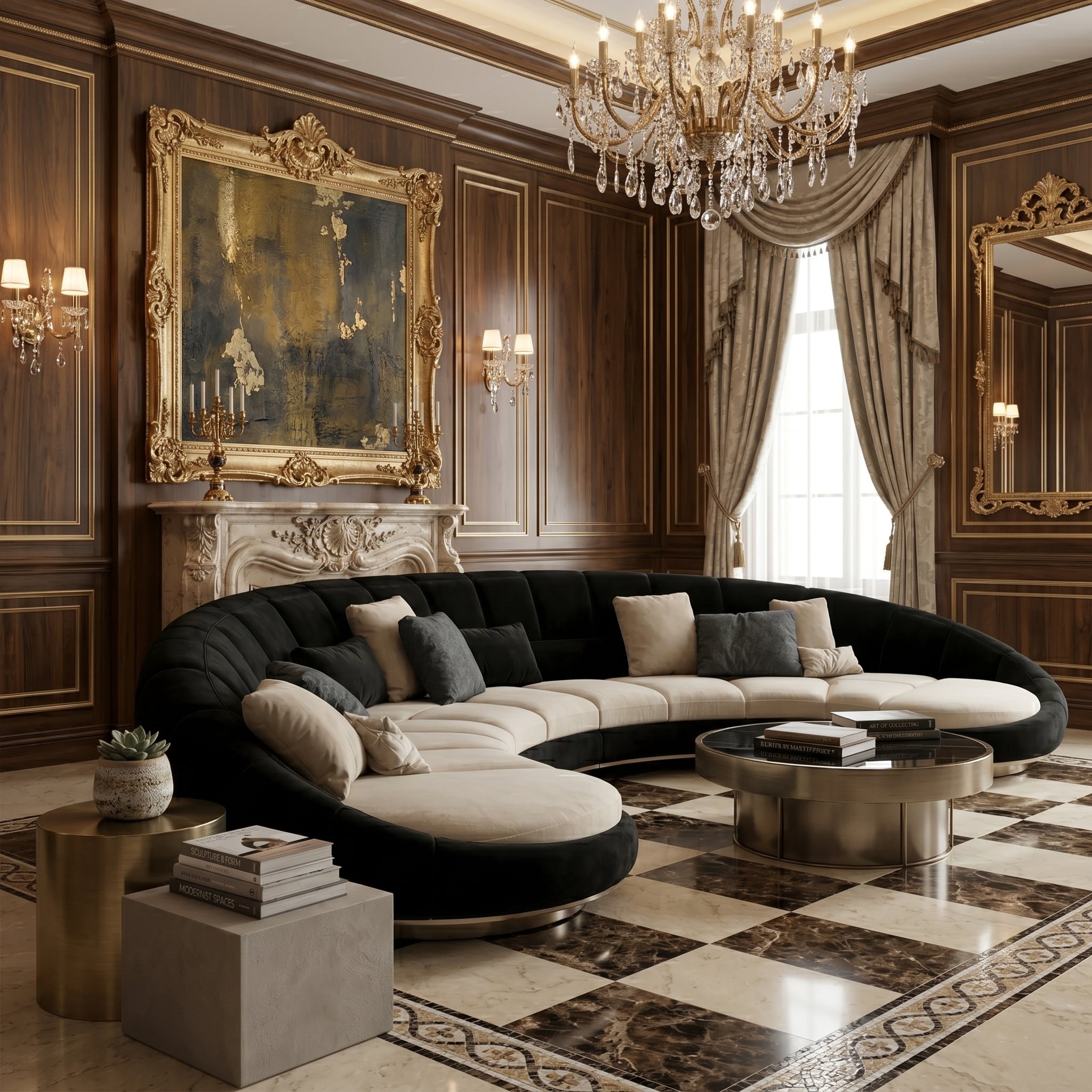 Spacious sectional sofa perfect for family gatherings and entertaining