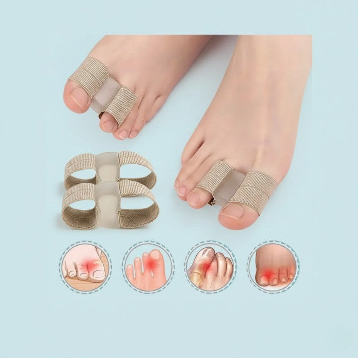 Adjustable Big Toe Alignment Foot Straightener worn on foot