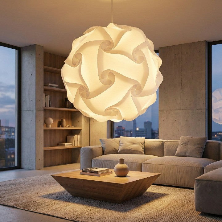 The ceiling light as a perfect gift for a modern living room setting