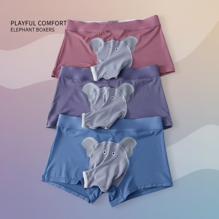 Close-up detail of the breathable spandex fabric on the Chill Elephant Boxer