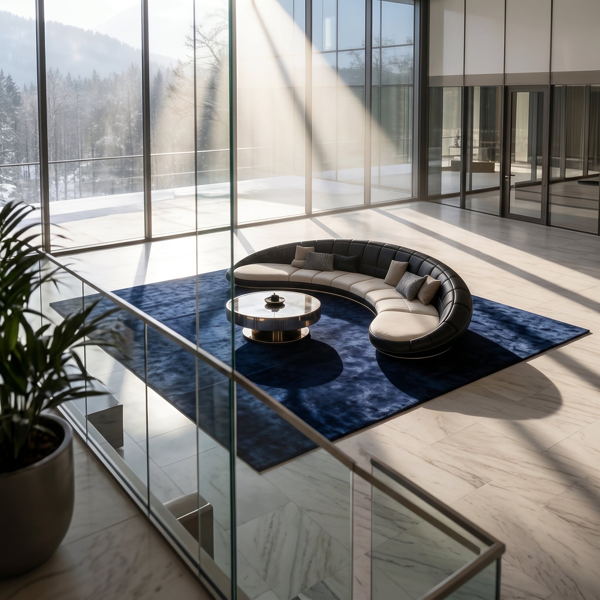 Modern modular sofa showcasing its soft fabric and spacious design