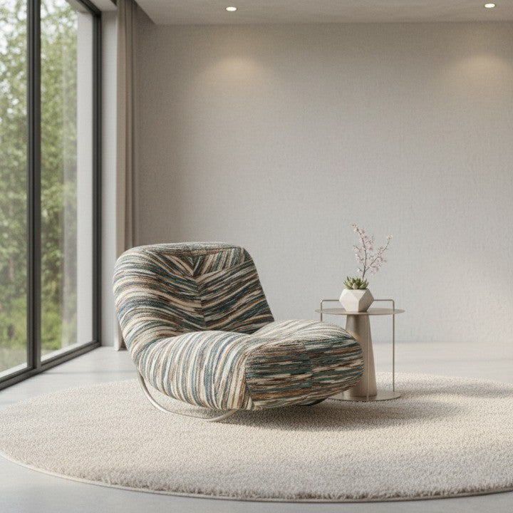 Top-down view of the Italian Lounge Modern Curved Rocking Chair