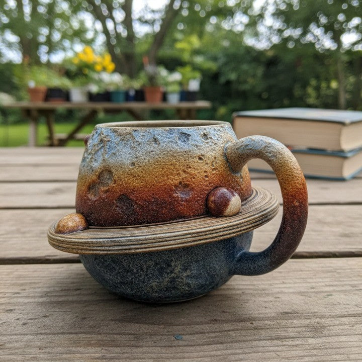 Creative handmade cup as a stylish desk accessory