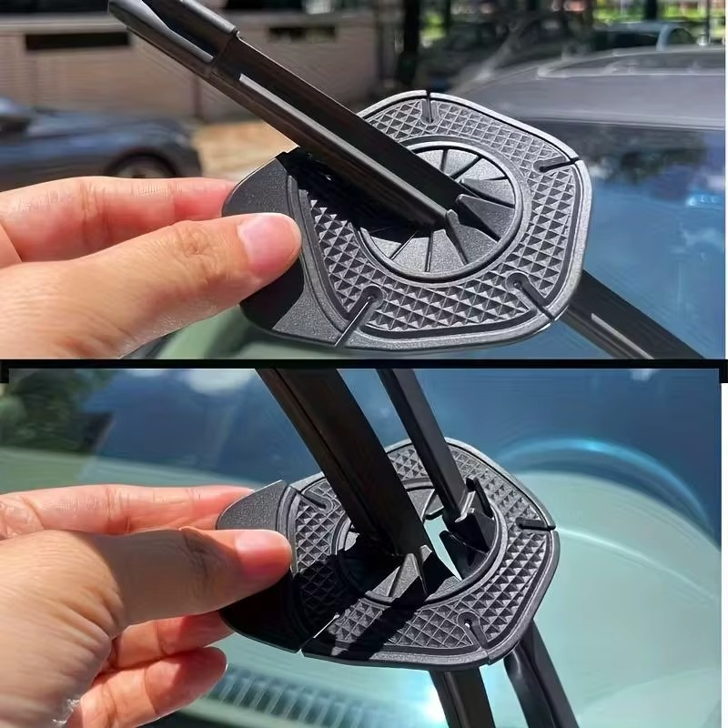 Close-up of the flexible silicone wiper cover sealing the base