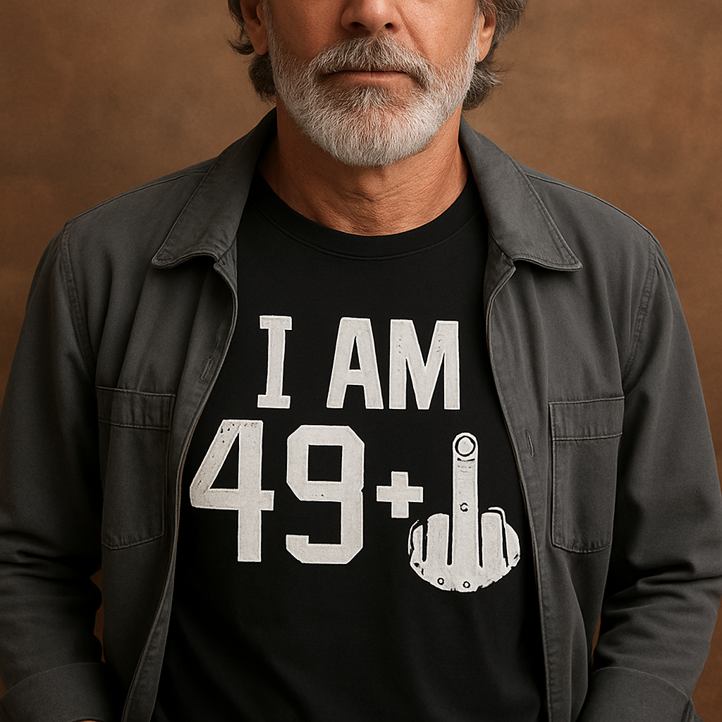 49 Plus Middle Finger Sarcastic T-Shirt