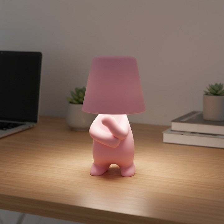 The man-shaped desk lamp as a unique decorative piece