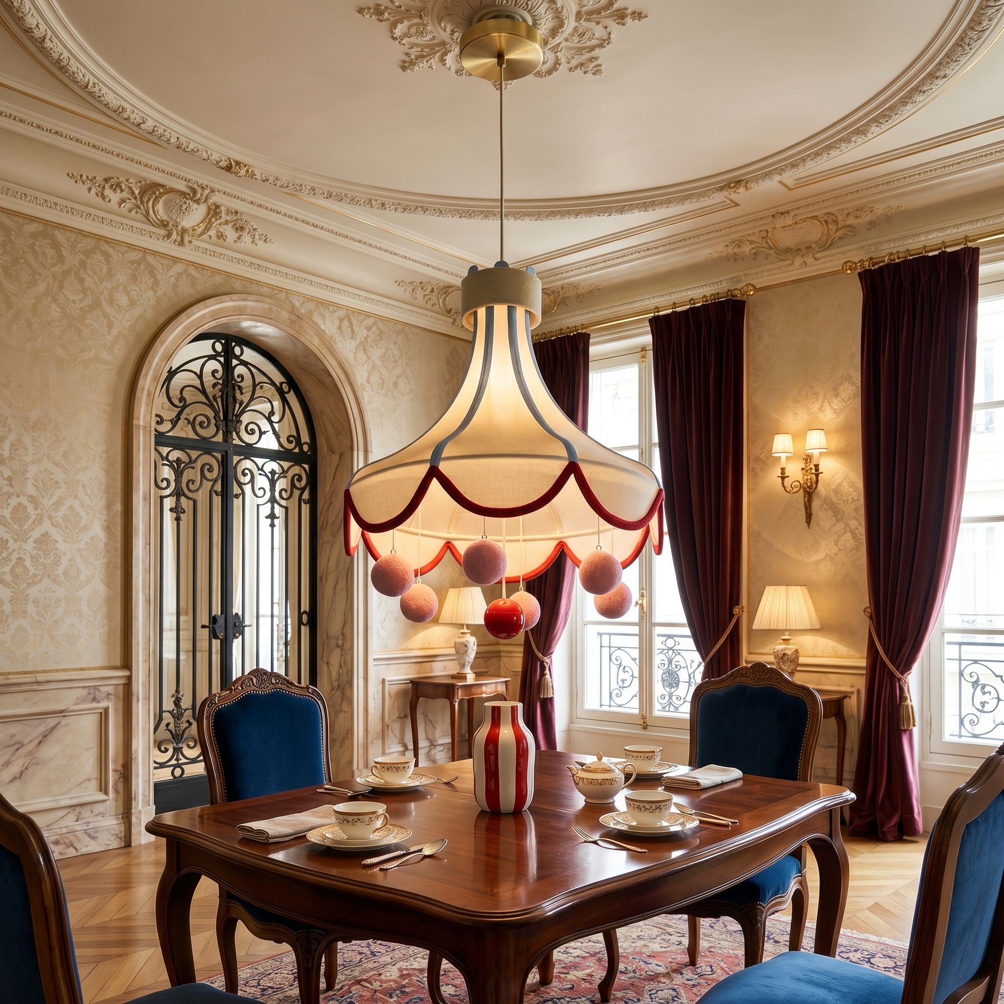Unique Tent Canopy Pom-Pom Pendant Ceiling Lamp gift idea