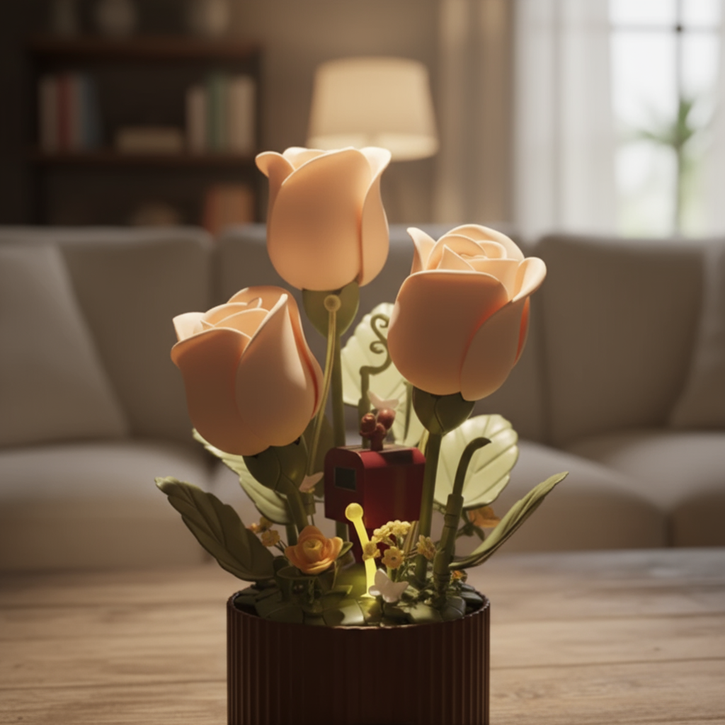 The elegant flower-shaped lamp as a unique home decor gift
