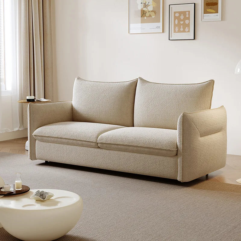 Space Saving Modern Flip-Up Foldable Sofa Bed in use