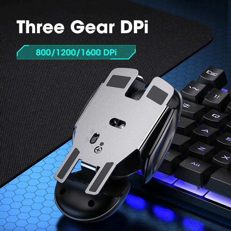 Wireless mouse with its USB mini-receiver