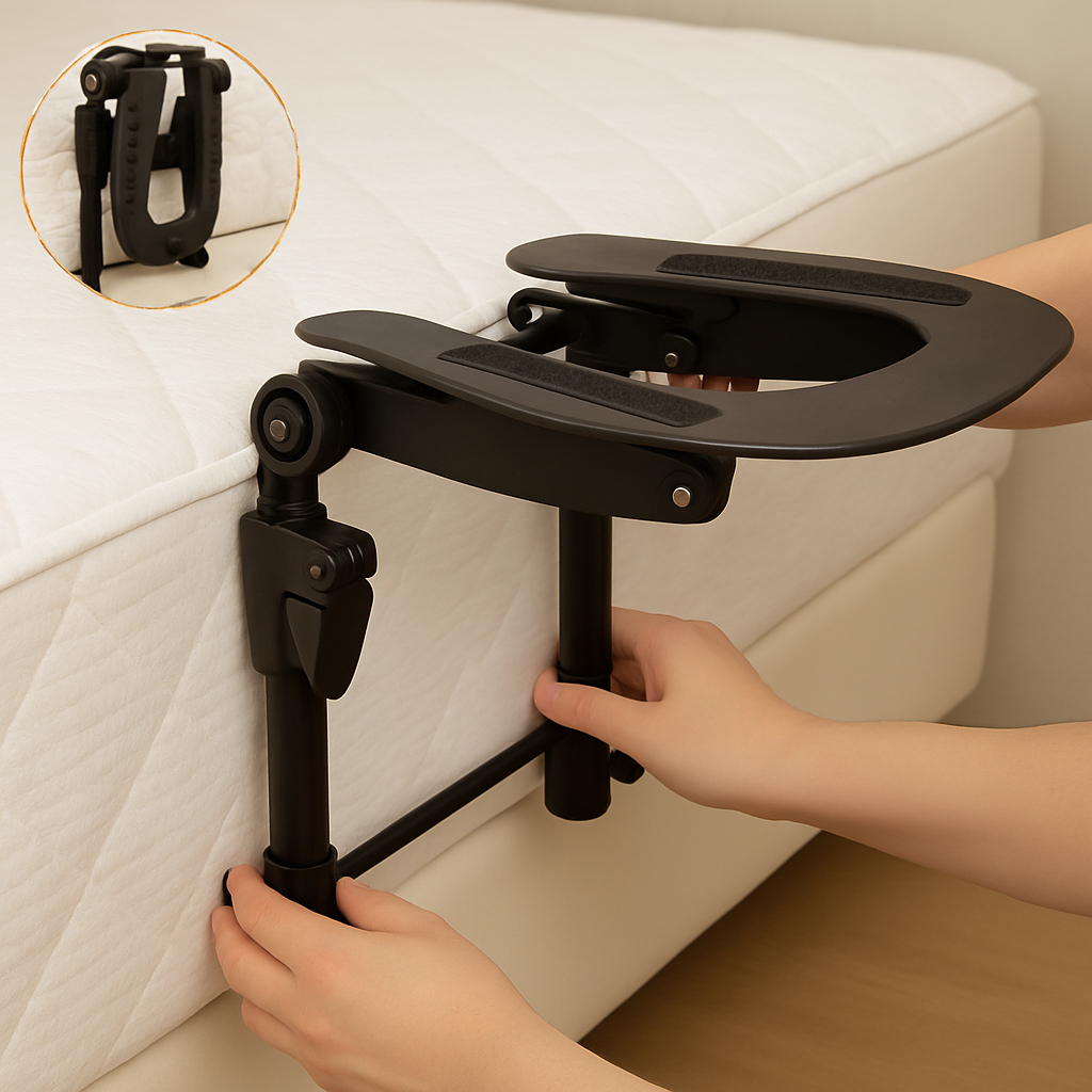 Close-up of the adjustable knob on the ergonomic massage face bracket
