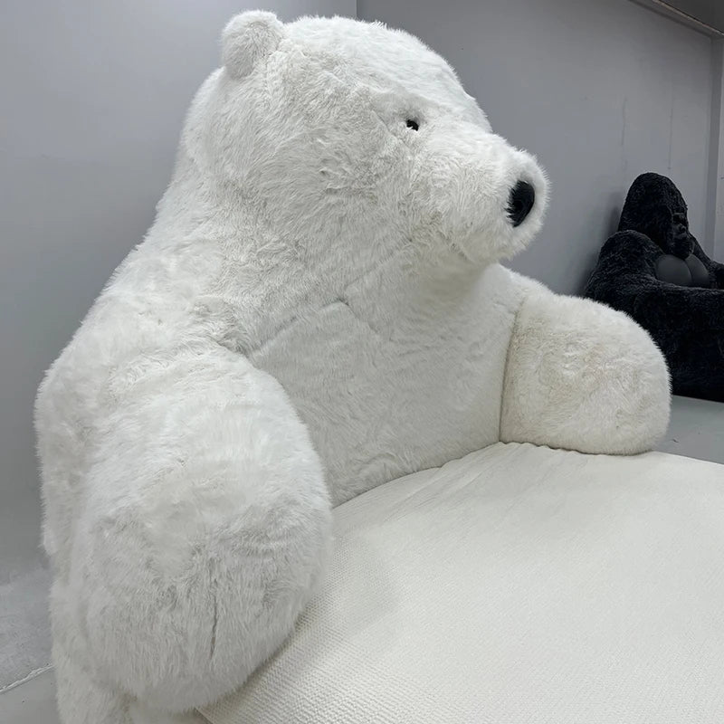 Overhead view showing the massive size of the Polar Bear Cozy Bed