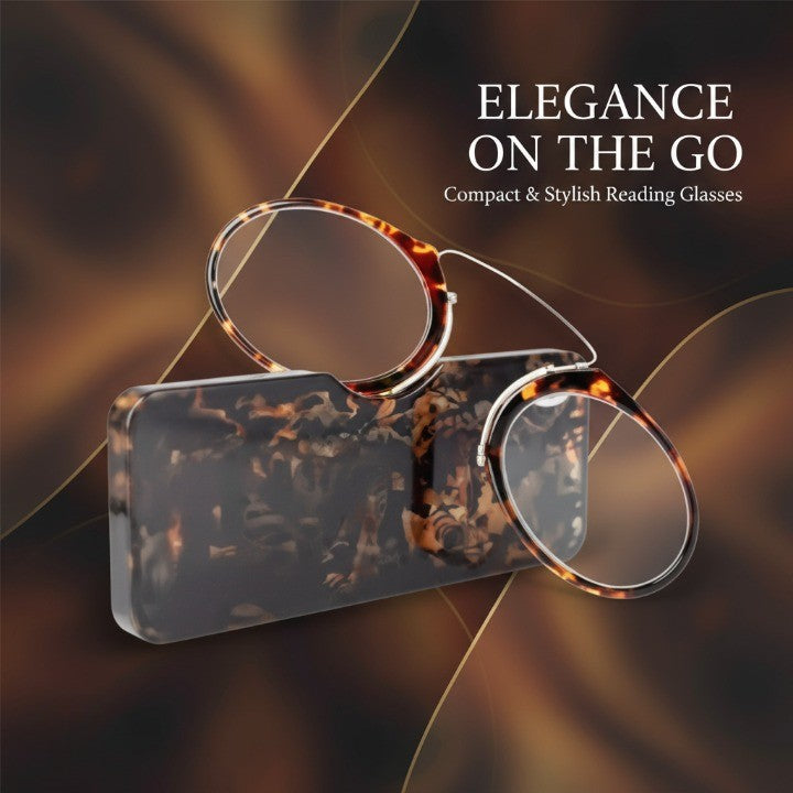 A unique gift idea showing the portable reading glasses in a wallet
