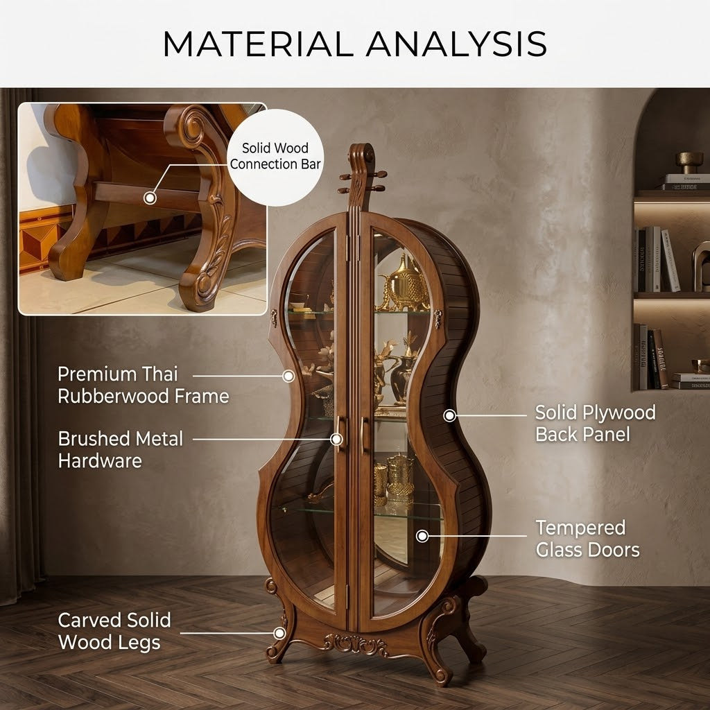 Styling the Violin Silhouette Cabinet in a living room setting