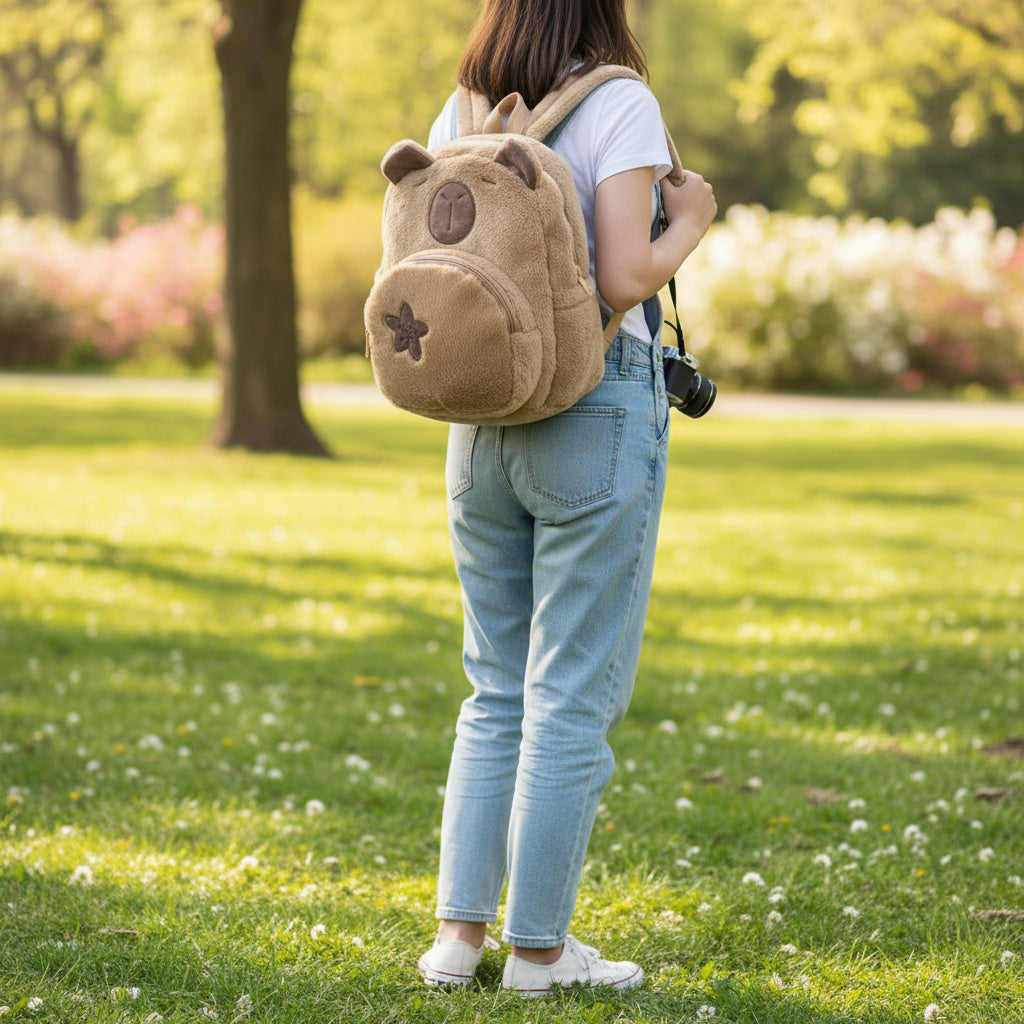 Unique capybara backpack gift idea for kids