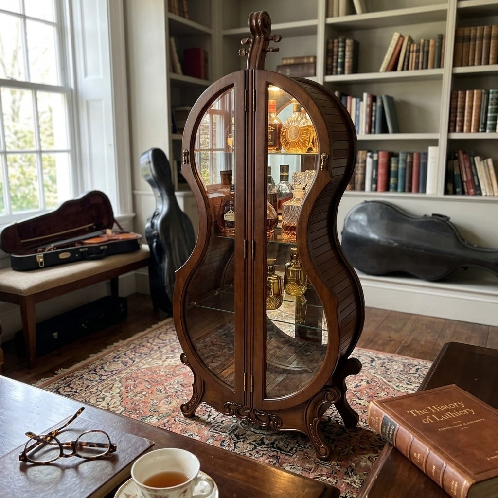 Elegant curio cabinet perfect for a dining room or entryway