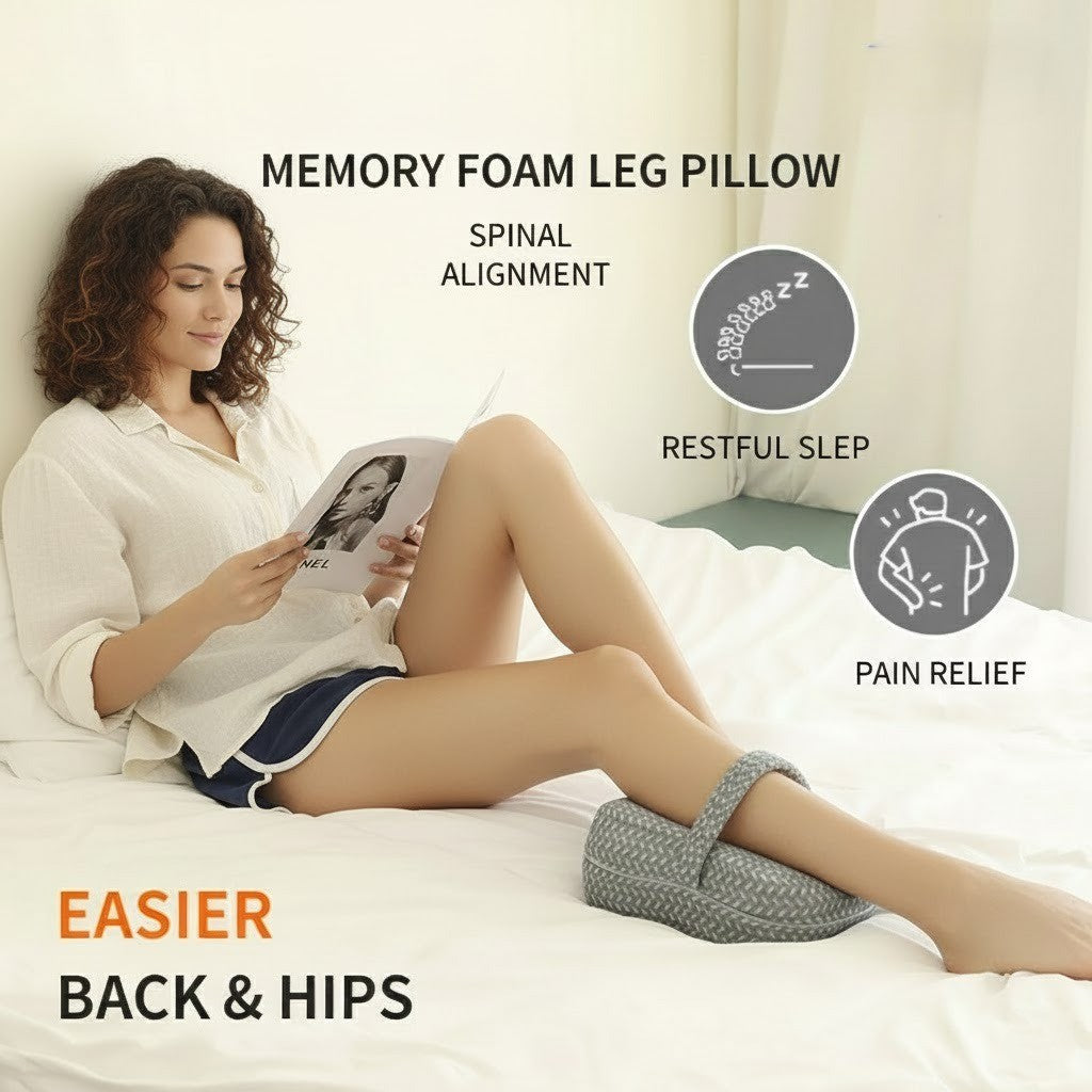 The compact and portable size of the Sleep Lover Memory Foam Sleeper Leg Pillow