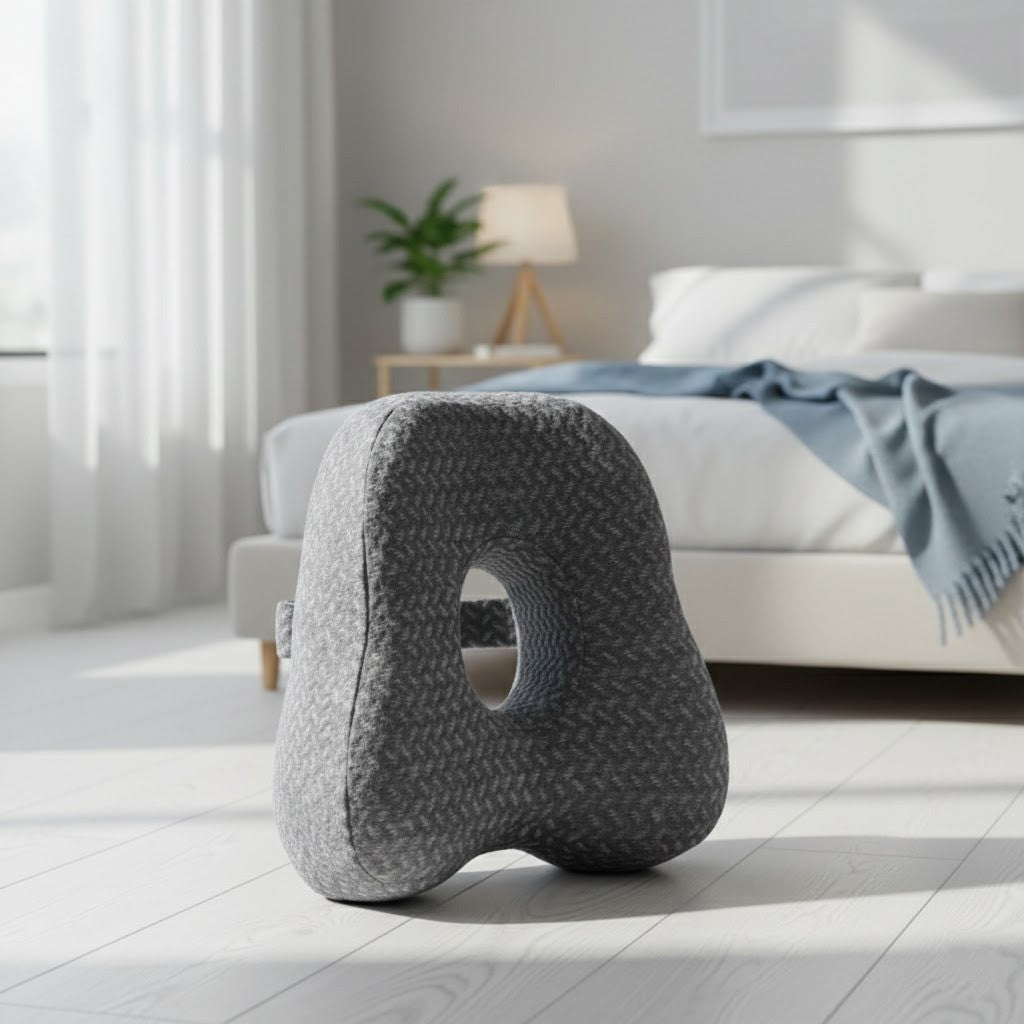 Sleep Lover Memory Foam Sleeper Leg Pillow in use by a side sleeper