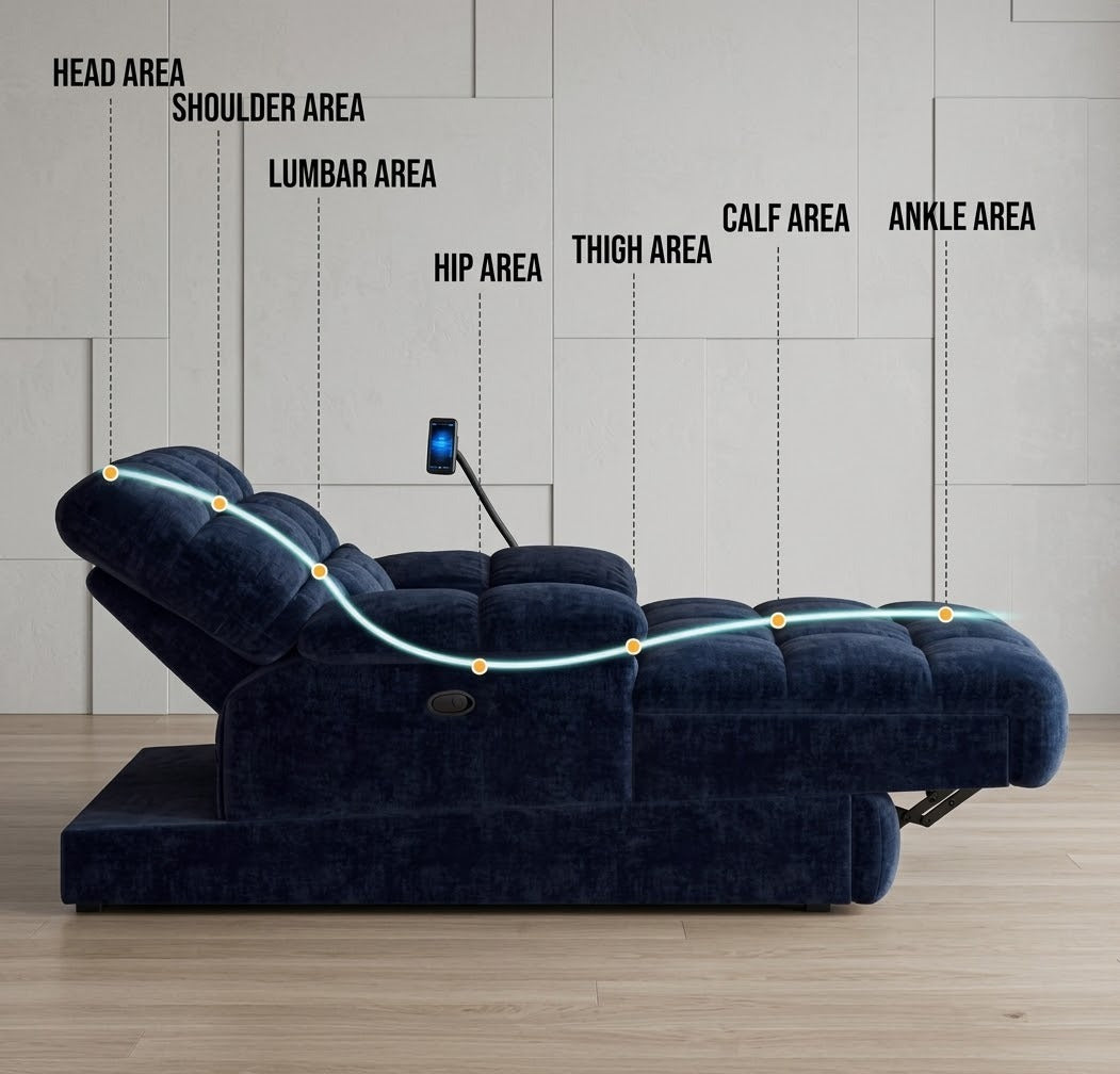 A person relaxing on the Cloud Lounge Sofa with a book and a drink.