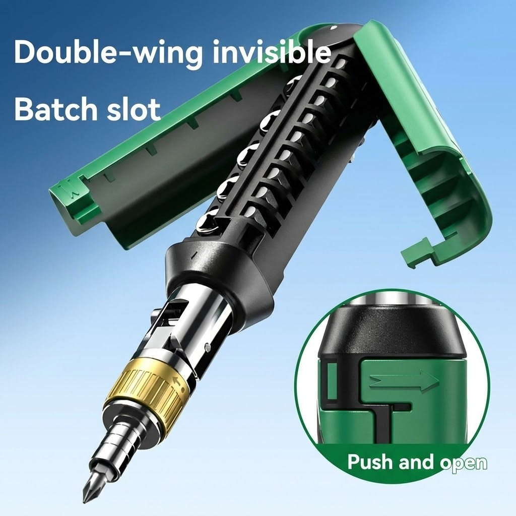 A lifestyle shot of the 14in1 Multi Angle Ratchet Screwdriver Set as a perfect gift