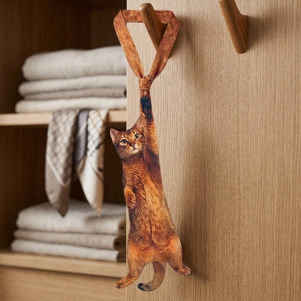 Another adorable cat modeling the unique tie gift