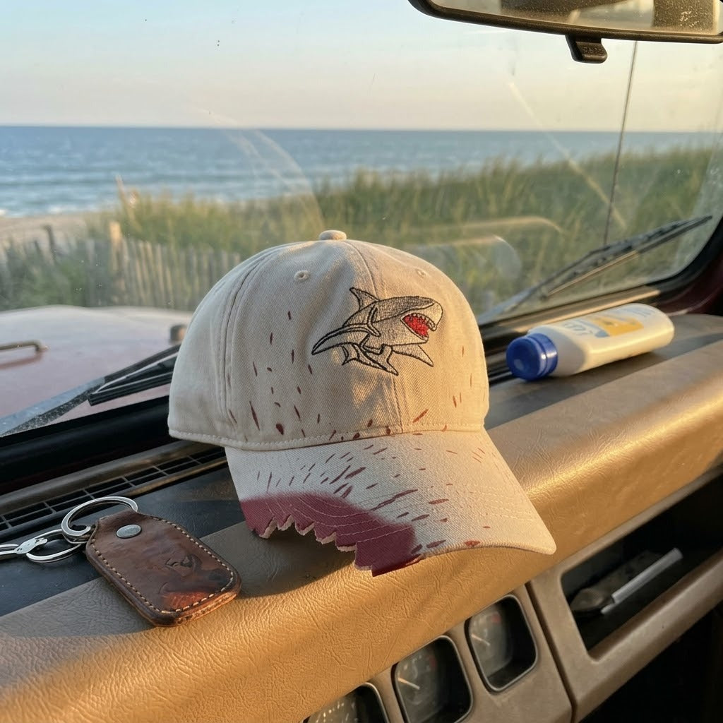 The cap from behind showing the adjustable strap and unisex design