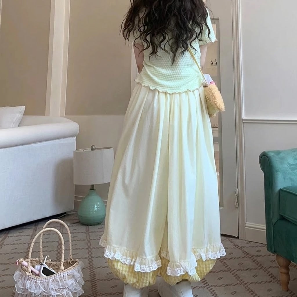 Full outfit showcasing the versatile style of the Lolita Ruffle Bloomers