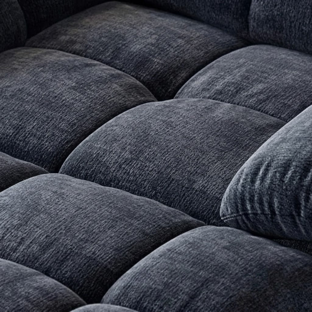 Side view of the electric recliner in a fully reclined position.