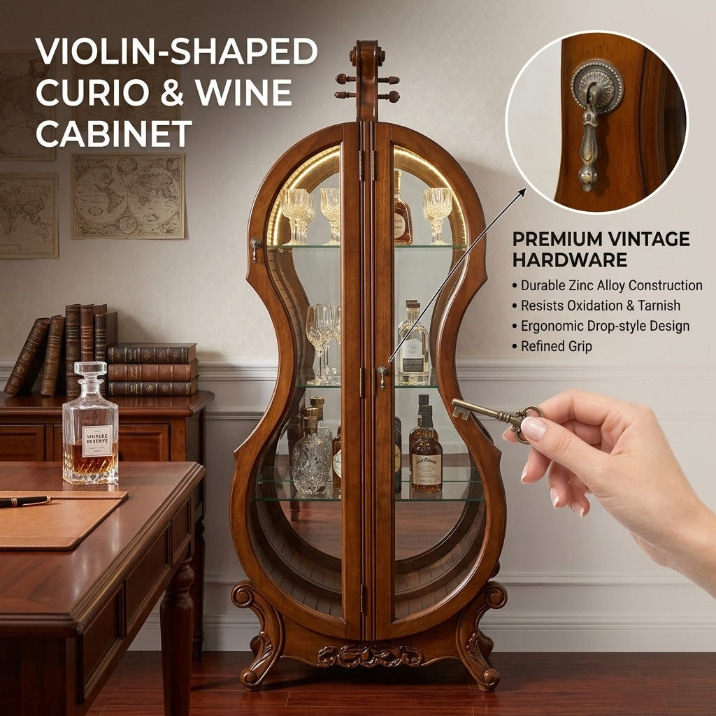 Unique Violin Silhouette Curio Display Cabinet gift idea