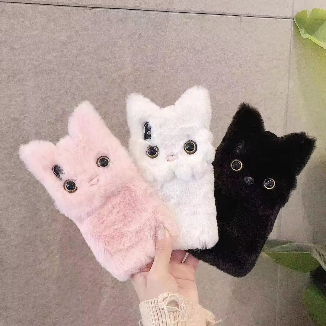 Fluffy Cat Warm Plush iPhone Case