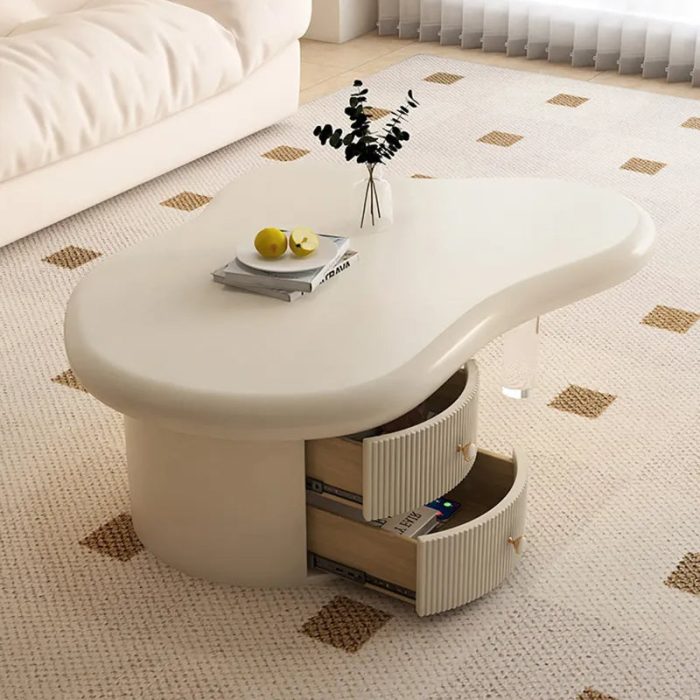 Sleek white modular lounge furniture set in a modern apartment