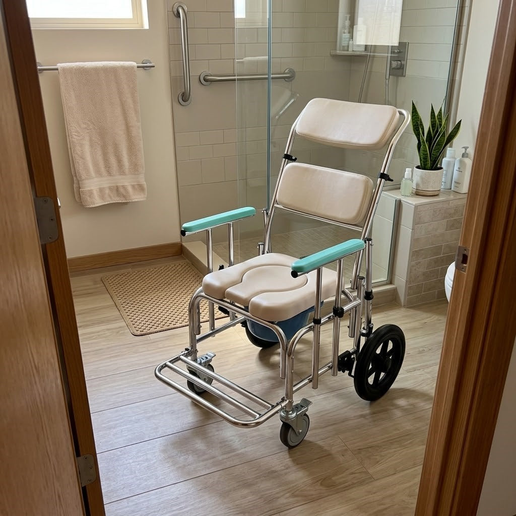 Comfortable padded seat and backrest of the Safe Seat chair