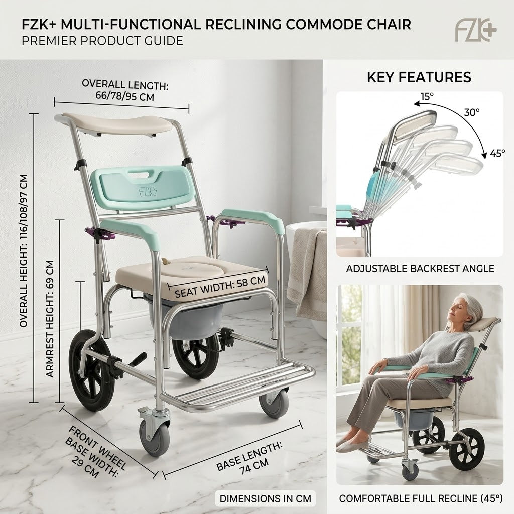 Locking wheels for improved stability and caregiver control