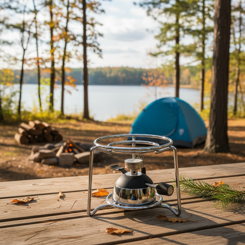 Flarevo portable stove in action cooking outdoors