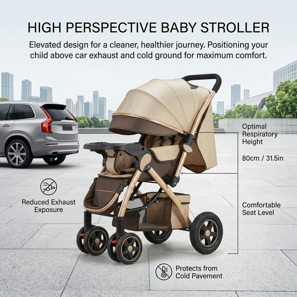 Loftcart stroller featuring two-way reversible seating for parent-facing or forward-facing views