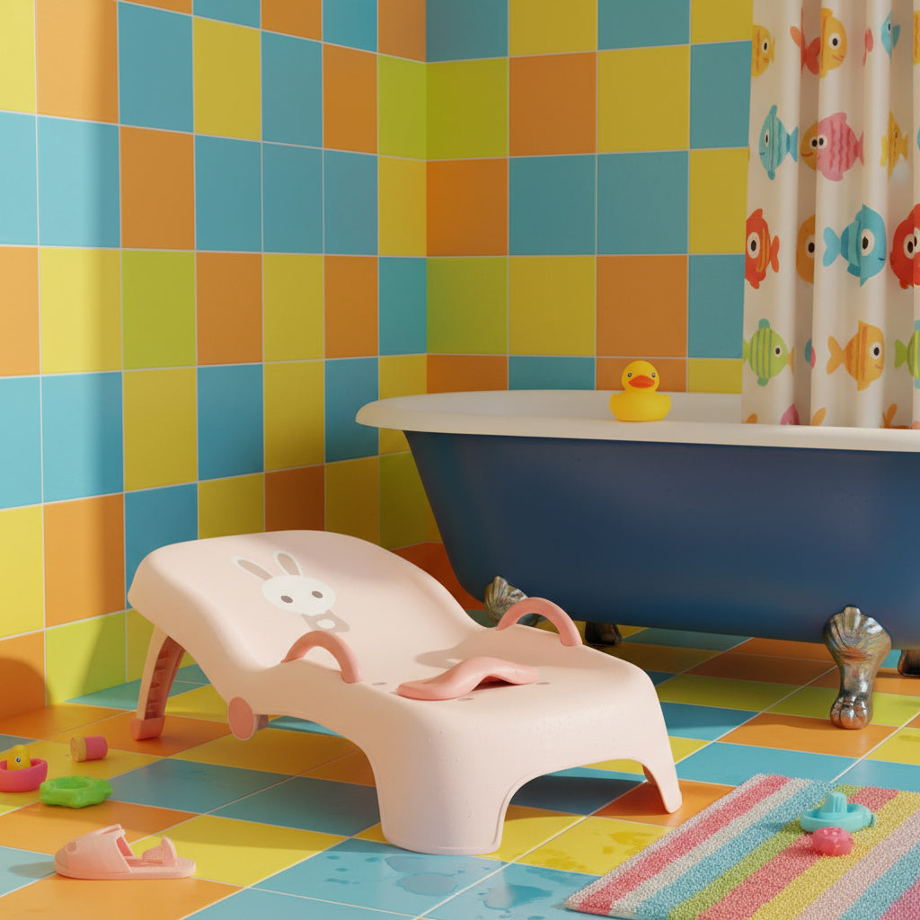 Easy to clean surface of the baby bath support chair