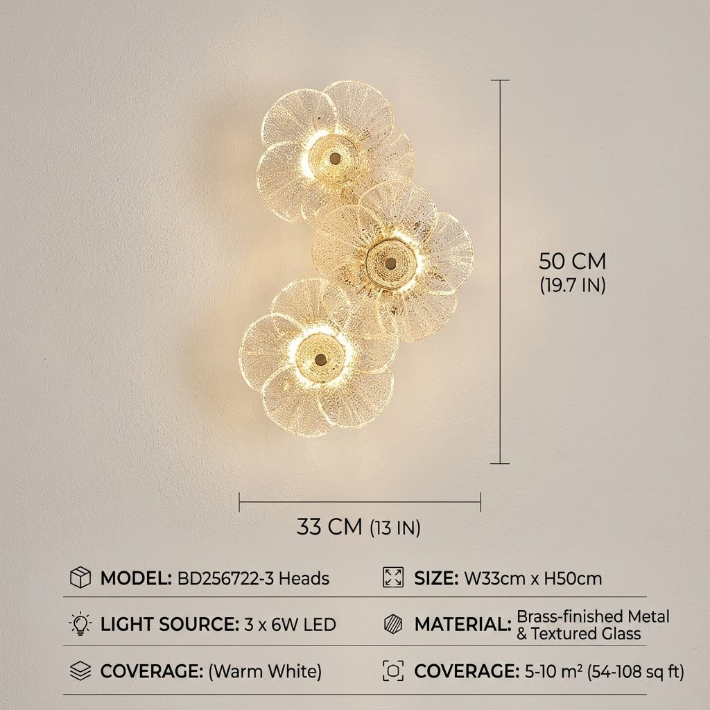 The Bloom Light adding a warm, ambient glow to a living room corner